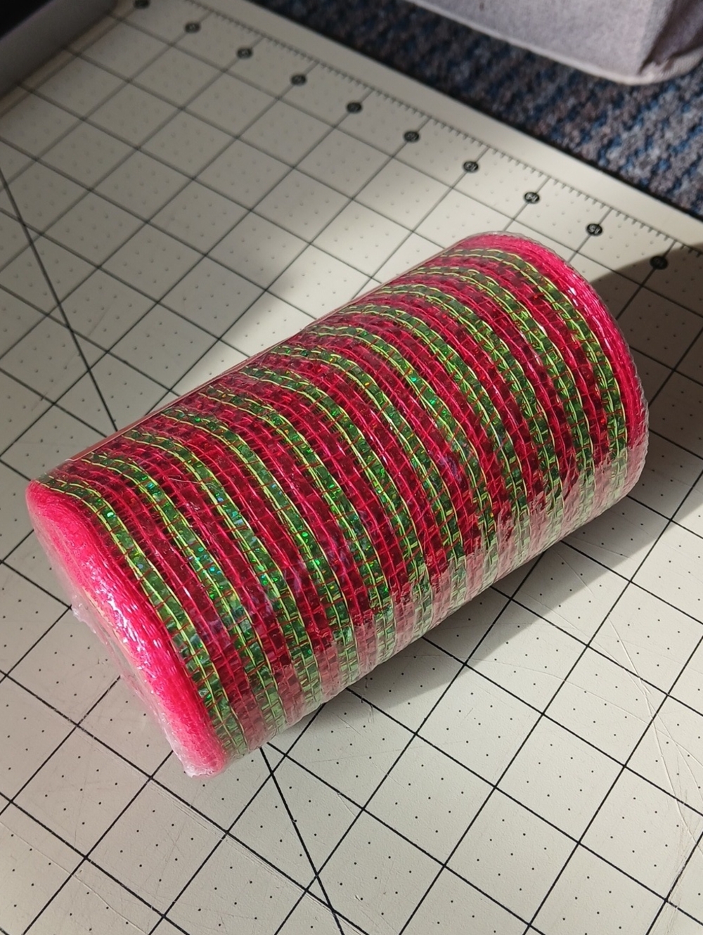 Deco Mesh - Red & Green